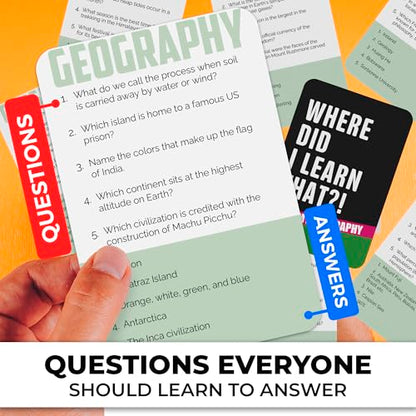 Trivia Card Games for Adults — Family Board Games for Teens and Adults - color: 5. Geography