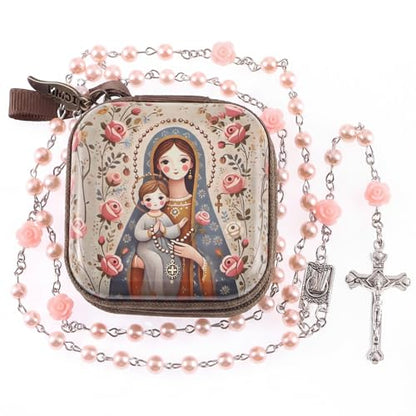 Rosary Beads Catholic for Women With Rosary Box, Catholic Gifts for Women