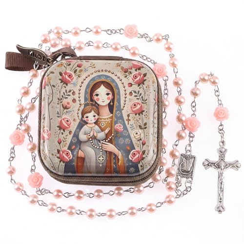 Rosary Beads Catholic for Women With Rosary Box, Catholic Gifts for Women