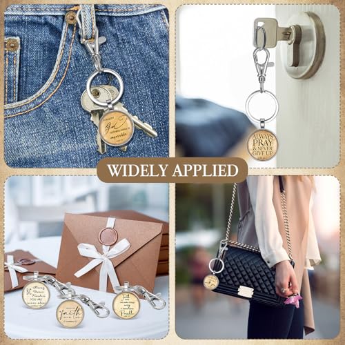 Fumete Bible Verse Religious Christian Keychain Bulk - color: Silver