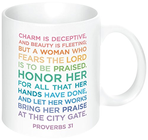 Divinity Boutique Words 2 Live By Ceramic Mug, Virtuous Woman Proverbs 31, Multicolor - color: Virtuous Woman