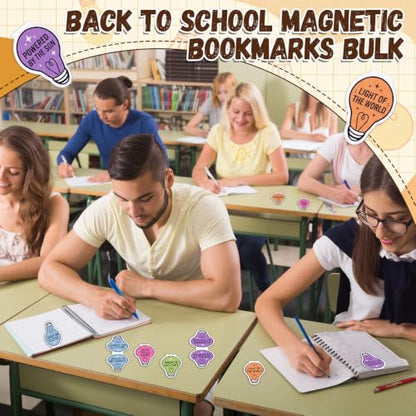 Eaasty 60 Pcs Vbs Light Bulb Magnetic Bookmarks for Illumination Themed - style: Pastel Bulb