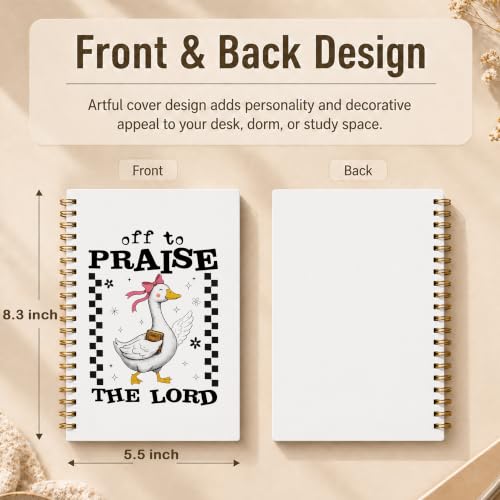 Coquette Goose Christian Spiral Notebook 5.5x8.3 Inch - color: pattern-2