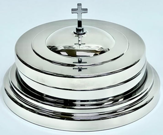 Miracle Meal Silver Communion Set, 10-Cup, Tray + Lid + Base Insert Kit