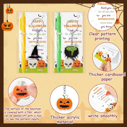ANGOLIO Halloween Party Favors, 30 Sets Ballpoint Pens Bookmarks Keychains - style: Halloween