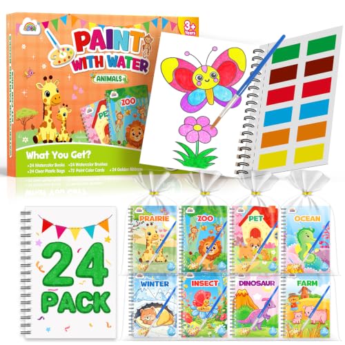 ZMLM 24 Pack Animals Coloring Books - Birthday Party Favors for Kids 4-8 - style: Animals