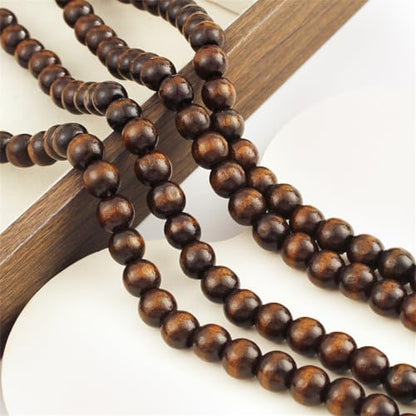 Natural Wood Beaded Cross Rosary Necklace Boho Handmade 8MM Wooden Beads with Jesus Cross Lightweight Rope Necklace for Men Women Religious Christian Prayer Fashion Jewelry Gifts - color: Dark brown