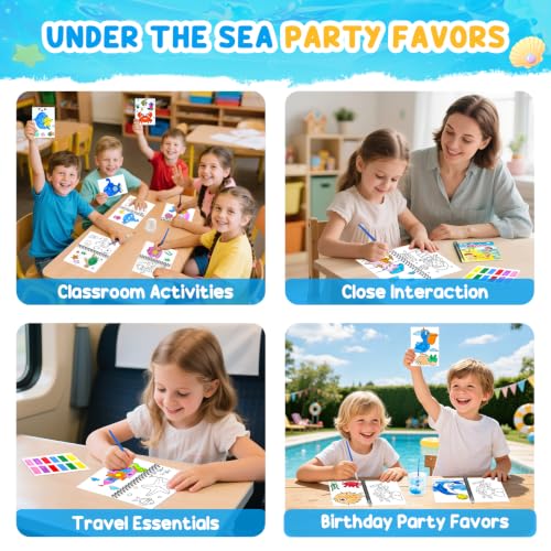 ZMLM 24 Pack Ocean Coloring Books - Birthday Party Favors for Kids 4-8 - style: Ocean
