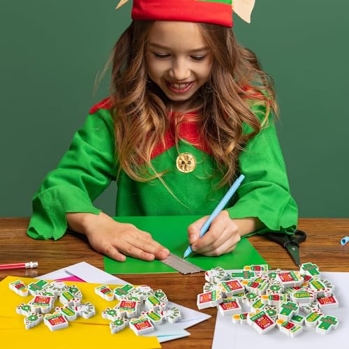 ANGOLIO 60Pcs Christian Mini Cartoon Bulk Erasers Merry Christmas Party Pencil Top Erasers Jesues Religious Cross Pattern for Classroom Activities Rewards Game Prizes Bible Christmas Party Supplies - style: Christian