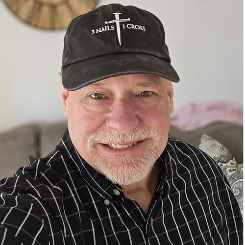 Three Nails Cross Christian Hats, Embroidered Baseball Caps for Adults - color: Black White With Text