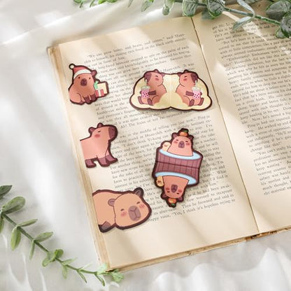 Capybara Magnetic Bookmarks Gifts - 8 Pcs Cute Animals Bookmark - style: Capybara
