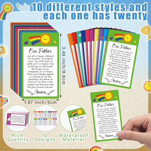 200 Pcs Lord's Scripture Cards Bible Verse Prayer Cards - style: Lord