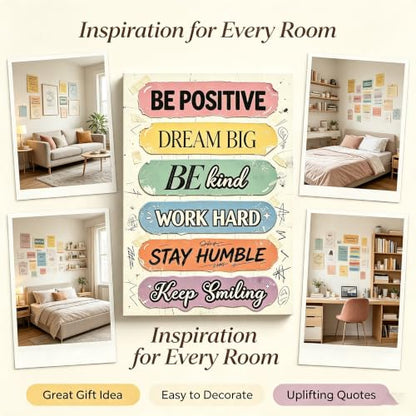 My Coping Tools A to Z Kids Poster with Wooden Hanger (BE POSTIVE, 16" L x 12" W, Framed) - color: BE POSTIVE, size: 16"L x 12"W