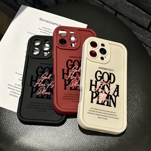God Has A Plan Christian Phone Case for iPhone 15 Plus - Black - color: Black, size: iPhone 15 Plus