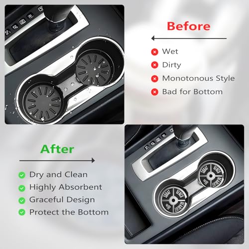 Ceramic Car Cup Coasters 2PCS - Barbell - color: Barbell