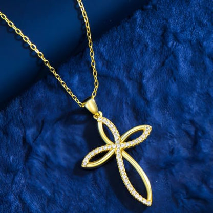 KQ&TTENG 14k Gold Plated Four Leaf Clover Necklace Irish Jewelry Wedding Anniversary Birthday Gifts for Women Wife Mom Girlfriend - color: A04
