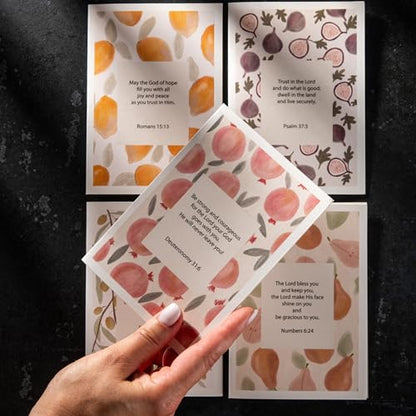 DIVERSEBEE Inspirational Christian Greeting Cards of Encouragement (Fruit) - color: Fruit