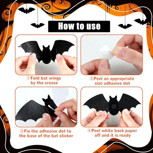 Halloween Bulletin Board Set 3D Halloween Bat Classroom Bulletin Board Pumpkin Castle Witches Paper Cutout Spooky Scary Decoration for Kid Holiday Home School Classroom Wall Chalkboard Decor - style: Halloween