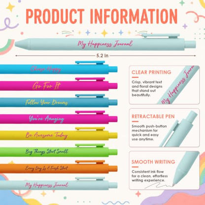Sprial Notebooks with Pens Bulk, 48 Pack, 5.5 x 4.7 Inch, Bright - color: Bright Motivational Collection