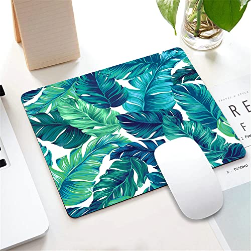 Tropical Mouse Pad, Tropical Palm Leaves Hawaii Jungle Customized Premium-Textured Mouse Mat,Washable Mousepads Non-Slip Rubber Base Small Mousepad, 9.5×7.9×0.12 inches - color: TSP152
