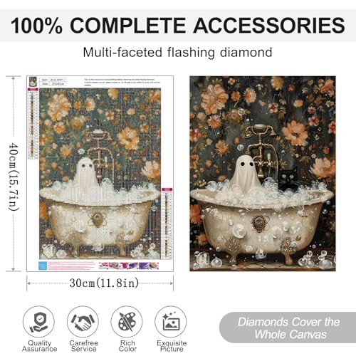 3Pack Ghost Diamond Art Kits for Adults, Diamond Painting Kits for Beginner - color: JOJO-DP87