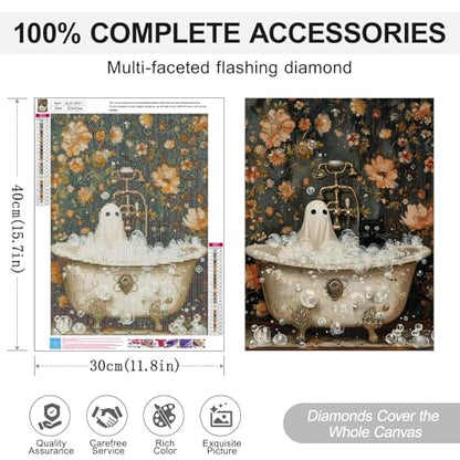 3Pack Ghost Diamond Art Kits for Adults, Diamond Painting Kits for Beginner - color: JOJO-DP87