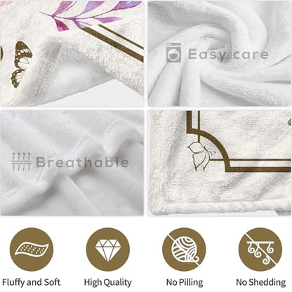 Christian Gifts for Women, Religious Blanket with Butterfly