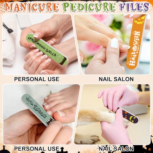 50 Pack Halloween Mini Nail Files Halloween Gifts Bulk for Women - style: Hallowmas