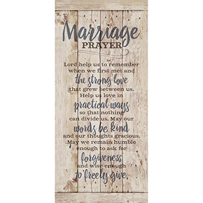 Marriage Prayer and Lord's Prayer Wall Decor Set By Dexsa 5.5 x 12 Wood Plaques