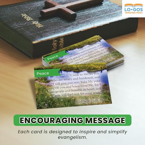 Logos Trading Post Matthew 11:28-29 Pass It On Scripture Cards, Pack of 25 - color: Matthew 11:28-29