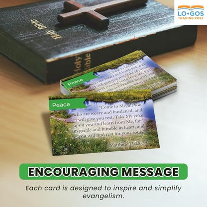 Logos Trading Post Matthew 11:28-29 Pass It On Scripture Cards, Pack of 25 - color: Matthew 11:28-29