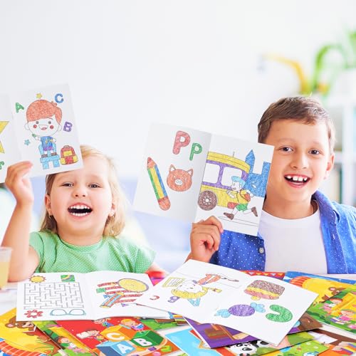 BenLouis 24 Pcs Kindergarten Mini Coloring Books for Kids Party Favors - style: Preschool