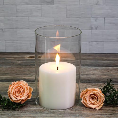 Richland Pillar Candles White 4"x4" Set of 6 - color: White, size: 4" x 4" (Set 6)