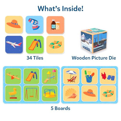 Skillmatics Memory Match – Where Things Belong, Fast Matching Board Game