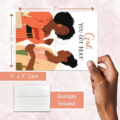 African American Greeting Cards Assortment Box – 18 Cards with Envelopes, Birthday, Friendship & Thank You Notes – Gift for Women - style: Assortment 860