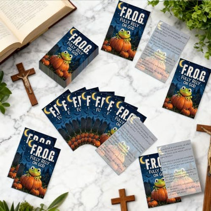 Gospel Tracts for Evangelism, Christian Bookmarks for Church Outreach - color: Fully Rely on God
