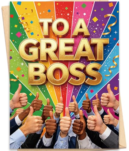 Boss Day Card Gifts, Funny Boss's Day Gifts for Women Men - color: BK-138