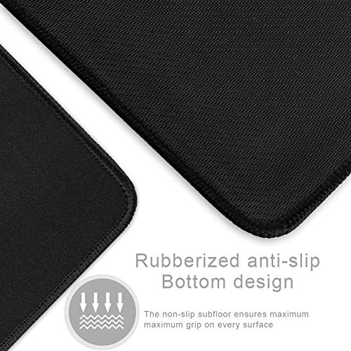 XXL Professional Large Mouse Pad & Computer Game Mouse Mat (35.4x15.7x0.12IN, 90x40 Black) - color: Black, size: 35.4L x 15.7W inches