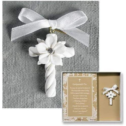 Godparents Cross Pin