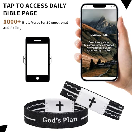 Bible Verse Bracelet - Inspirational Christian Jewelry for Women, Men, Teens - 10 Emotional Themes - Daily Scripture Learning & Faith Gift for Birthdays, Baptism, Easter - color: Bible Verse Bracelet