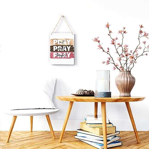 Inspirational Decor Pray On It Bible Verse Wall Art Christian Gifts for Women Scripture Wooden Hanging Sign for Modern Home Office Kids Room Bathroom Bedroom Wall Art Decoration 8 x 10 Inches - color: Pray On It