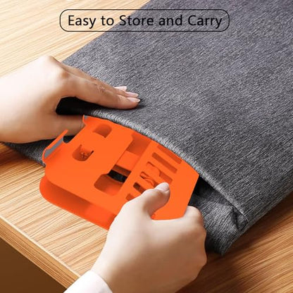 Metal Tablet Stand Holder Adjustable for iPad Kindle Tab, Orange - color: Orange