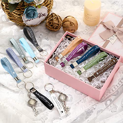 Sureio 36 Pcs Inspirational Christian Gift Silicone Keychain Bulk Religious Bible Verse Church Gift for Women Men Grandparent - color: Mixed Color