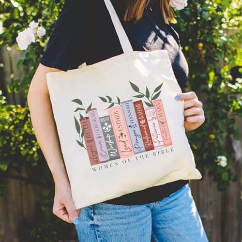 Canvas Aesthetic Tote Bag with Inner Pockets, Cute Cloth Cotton Tote Bags for Women Graphic Tote Bag for School