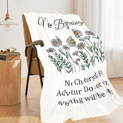 New Beginnings Gift for Women, Retirement Blanket for Women 50"X60" - color: New Beginning Gifts