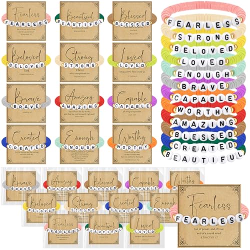Kenning 24 Set Christian Bracelet for Men Women - color: Bright Color