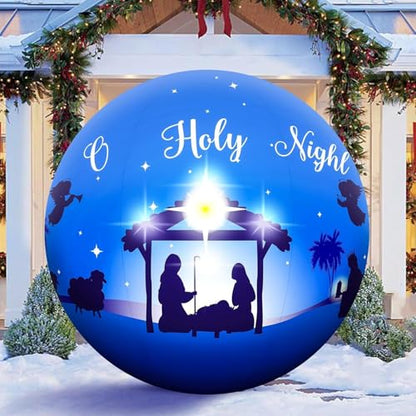 5FT Giant Christmas Nativity Scene Inflatable Ball Decorations