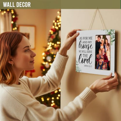 As For Me And My House We Will Serve The Lord Joshua 24:15 Wood Photo Frame,Religious Christian Photo Frame - color: Lord