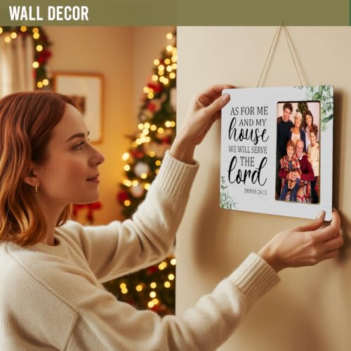 As For Me And My House We Will Serve The Lord Joshua 24:15 Wood Photo Frame,Religious Christian Photo Frame - color: Lord