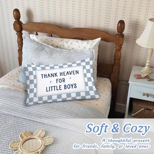 Thank Heaven for Little Boys Pillow Cover 12x20 - color: Thank Heaven for Little Boys-12x20